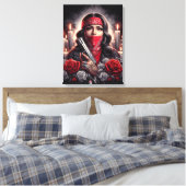 Gangster Girl Hip Hop chicano Art Grafik Leinwanddruck (Insitu (Schlafzimmer))