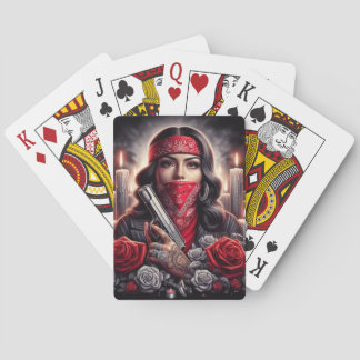 Gangster Girl Hip Hop chicano Art Grafik Spielkarten