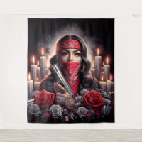 Gangster Girl Hip Hop chicano Art Grafik