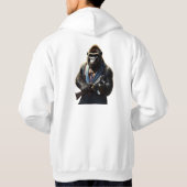 Gangster Gorilla Cocking Heart Hoodie (Rückseite)