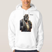 Gangster Gorilla Cocking Heart Hoodie (Vorderseite)