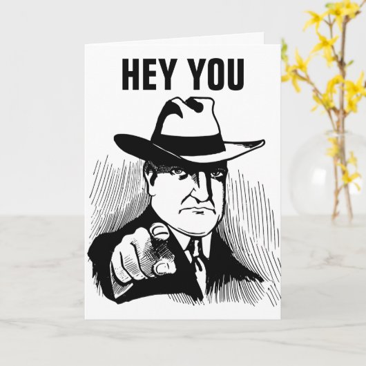 GANGSTER GREETING CARDS, RUFEN SIE IHRE MUTTER! KARTE (Gelbe Blume)