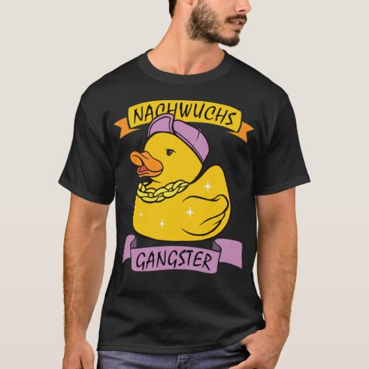 Gangster-Gummiente, kleiner Bandit, coole Tiere T-Shirt (Vorderseite)