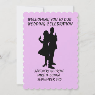 GANGSTER-GUNS-THEME-HOCHZEITSEINLADUNGEN EINLADUNG