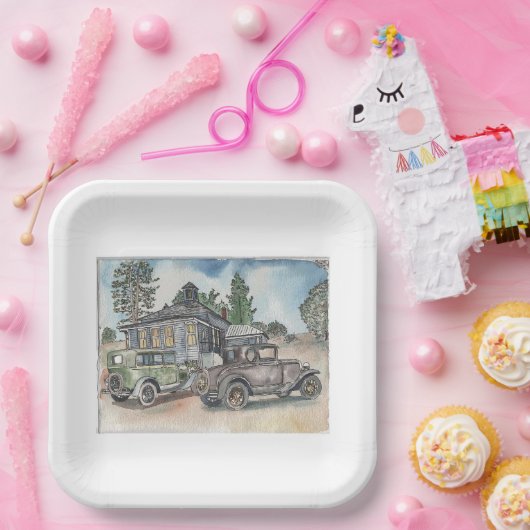 Gangster Hideout Pappteller (Party)