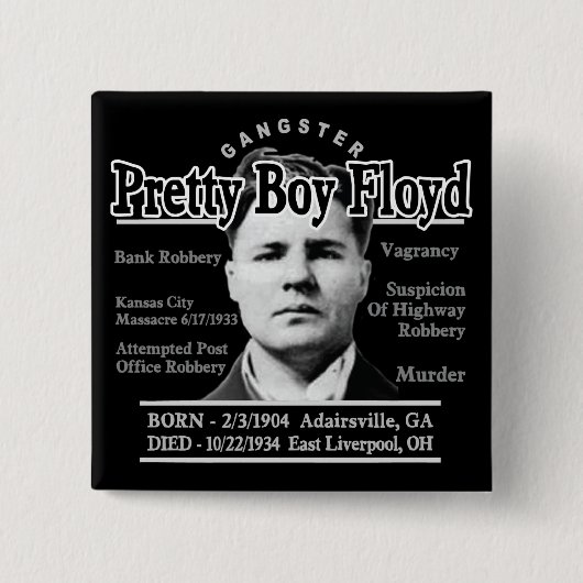Gangster Hübsch Boy Floyd Button (Vorderseite)