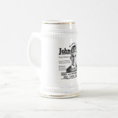 Gangster John Dillinger Bierglas (Vorderseite Links)