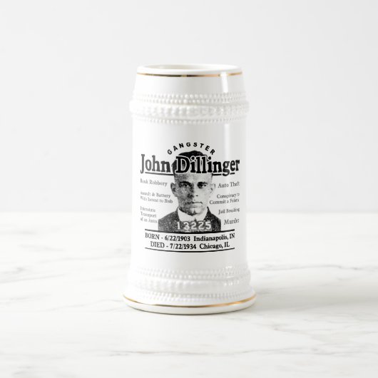 Gangster John Dillinger Bierglas (Mittel)