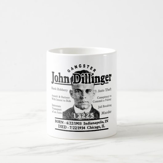 Gangster John Dillinger Kaffeetasse (Mittel)