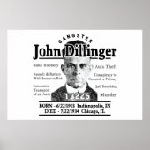 Gangster John Dillinger Poster (Vorne)