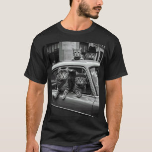 Gangster-Katze Lustige Mobster-Kätzchen Katze Papa T-Shirt