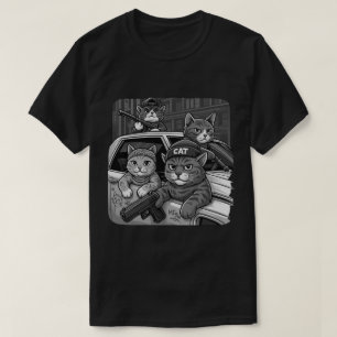 Gangster-Katzen- Street-Art-Design – Lustige urban T-Shirt