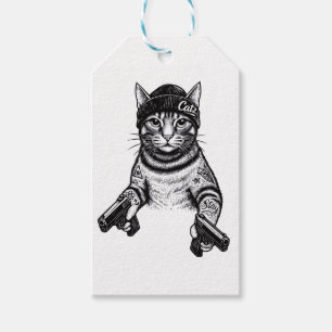 Gangster-Katzen-Tattoo-Kunst Coole Streetwear-Ki Geschenkanhänger