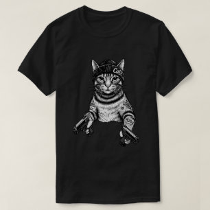 Gangster-Katzen-Tattoo-Kunst   Coole Streetwear-Ki T-Shirt