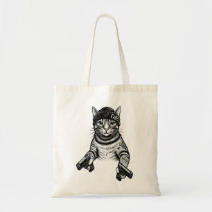 Gangster-Katzen-Tattoo-Kunst Coole Streetwear-Ki Tragetasche