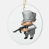 Gangster Keramik Ornament (Links)