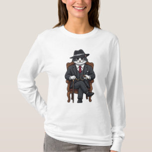 Gangster Kitty Mafia Boss T-Shirt