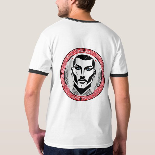 Gangster mit Narbe Design T-Shirt (Schwarz voll)