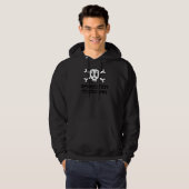 Gangster Musician Skull und Kreuz Bone Word Design Hoodie (Vorne ganz)