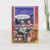 Gangster Opas Erntedank Lektion Feiertagskarte (Vorderseite)