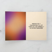 Gangster Opas Erntedank Lektion Feiertagskarte (Innenseite)