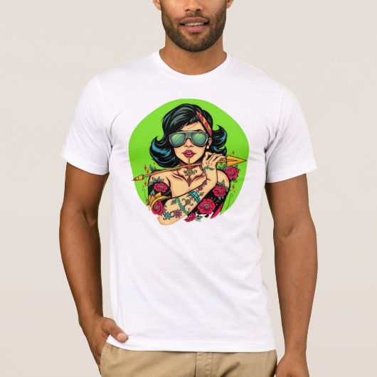 Gangster Queen Tattoo Art – Badass Women T-Shirt (Vorderseite)