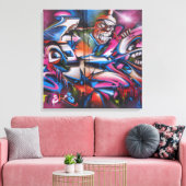 Gangster rapper urban graffiti Street art Leinwanddruck (Insitu (Wohnzimmer))