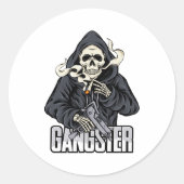 Gangster Runder Aufkleber (Vorderseite)