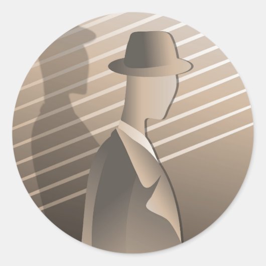 Gangster Runder Aufkleber (Vorderseite)