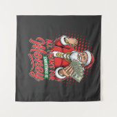 Gangster Santa All I Want For Christmas Is Money Wandteppich (Vorderseite (Horizontal))