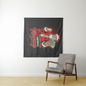 Gangster Santa All I Want For Christmas Is Money Wandteppich (Beispiel (Horizontal))