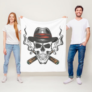 Gangster-Schädel Fleecedecke