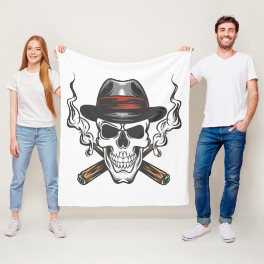 Gangster-Schädel Fleecedecke (Beispiel)