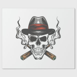 Gangster-Schädel Geschenkpapier