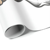 Gangster-Schädel Geschenkpapier (Rolleneckpunkt)