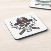 Gangster-Schädel Getränkeuntersetzer (Linke Seite)