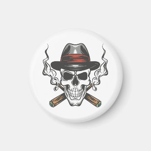 Gangster-Schädel Magnet