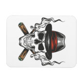 Gangster-Schädel Magnet (Horizontal)