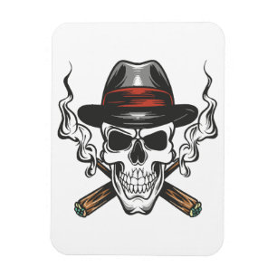Gangster-Schädel Magnet