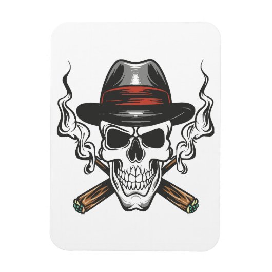 Gangster-Schädel Magnet (Vertikal)