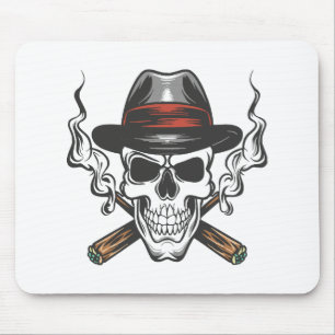 Gangster-Schädel Mousepad