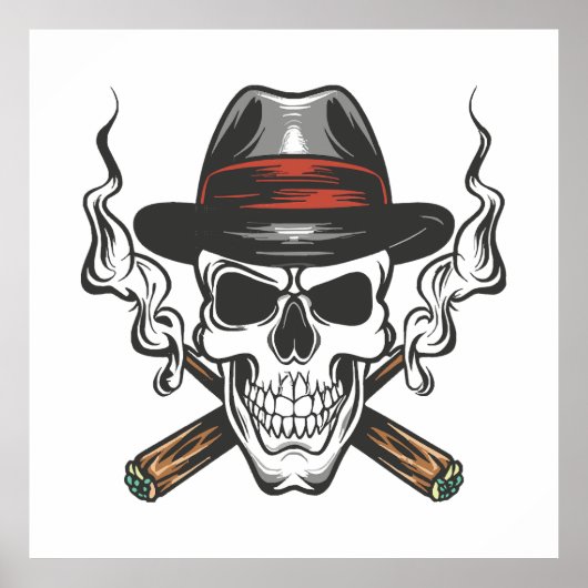 Gangster-Schädel Poster (Vorne)