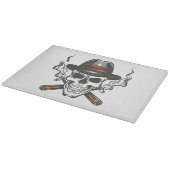 Gangster-Schädel Schneidebrett (Ecke)