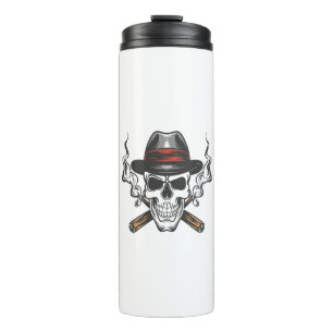 Gangster-Schädel Thermosbecher