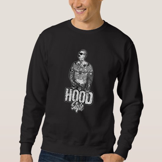 Gangster Style Latino Cholo Hood Sweatshirt (Vorderseite)