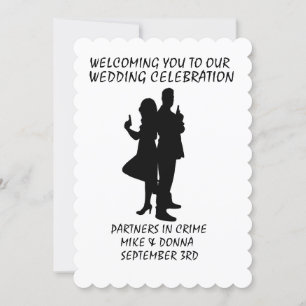 GANGSTER-WAFFEN-THEMEN-HOCHZEITSEINLADUNGEN EINLADUNG