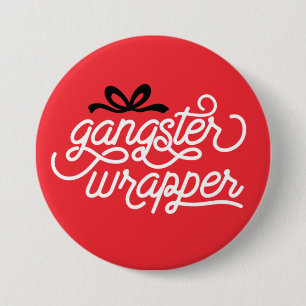 Gangster Wrapper Christmas Button