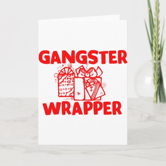Gangster Wrapper Feiertagskarte (Vorderseite)