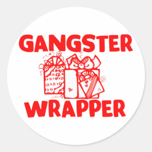 Gangster Wrapper Runder Aufkleber