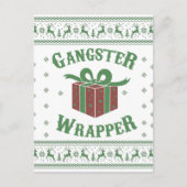 Gangster Wrapper Ugly Sweater Postkarte (Vorderseite)